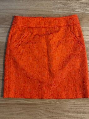 Women's Anthropologie Orange Textured skirt